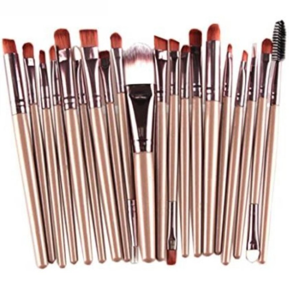 New 20pcs Professional Makeup Brush Set Nude